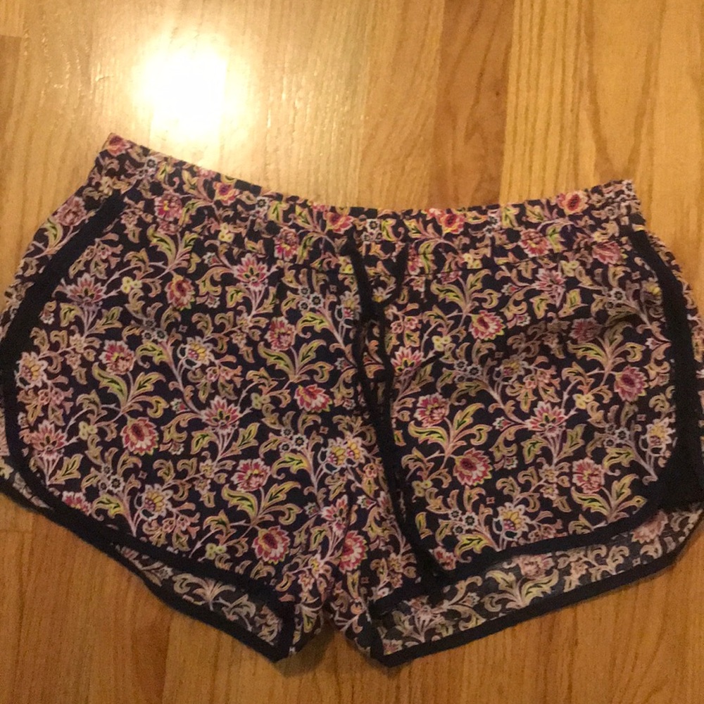 GAP drawstring floral linen shorts